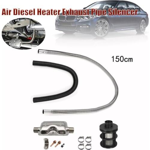 150cm Car Diesel Parking Heater Fit Webasto Eberspacher 24mm Exhaust Silencer + 25mm Filter + 2 Pipe Air Diesel Duct Heater Part