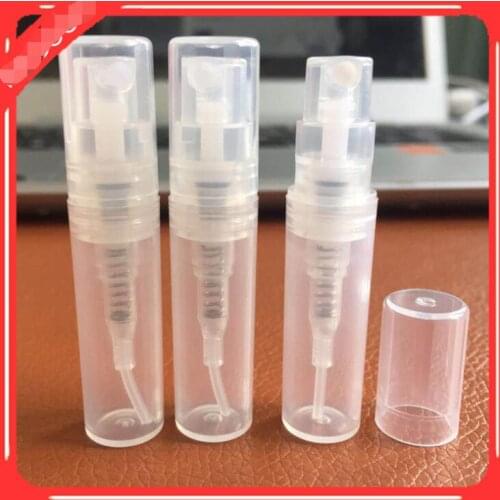 2ml plastic spray bottle Transparent Small Cosmetic Packing Atomizer Perfume Bottles Atomizing Spray Liquid Container