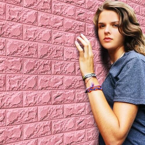 3D Brick Wall Stickers Living Waterproof Foam Room Bedroom DIY Adhesive Wallpaper Art Home Wall Decals