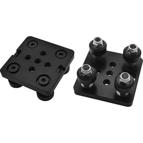 3D Printer Accessories Parts, Openbuilds2040 Aluminum Profile Pulley V-Shaped Gantry Plate, V-Slot Mini Five-Wheel Disc