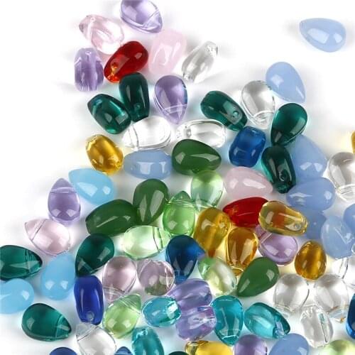 6x9mm 5pcs Cute Small Czech Water Droplet Glass Crystal Beads Waterdrop Charm Pendant DIY Craft Bracelet Earrings Accessories