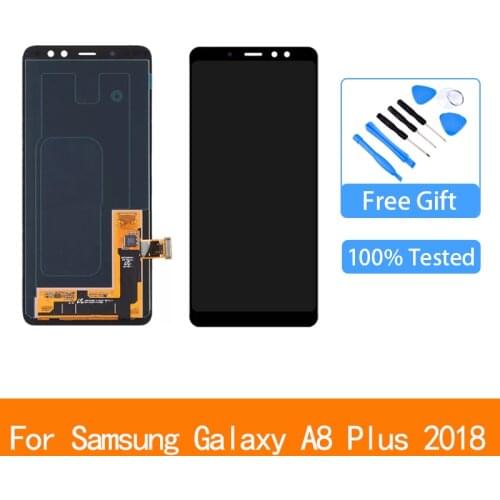 6.0'' Original AMOLED A730 Display LCD For SAMSUNG Galaxy A8 Plus 2018 A730 LCD Display Touch Screen Digitizer Replacement