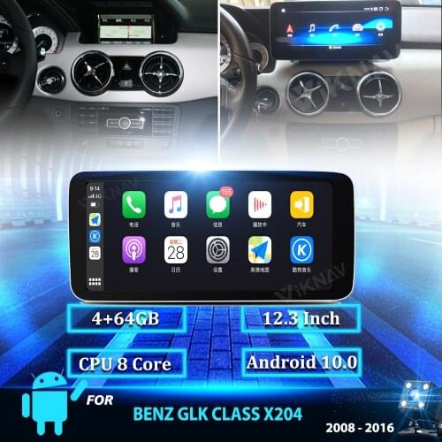 12.3 inch android 10 Car multimedia radio Player for Mercedes benz GLK Class X204 2008 2009 2010 2011 2012 2013 2014 2015 2016