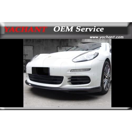 Car-Styling FRP Fiber Glass Car Front Bumper Lip Fit For 2014-2016 Panamera 970.2 GMT Style Front Lip Splitter