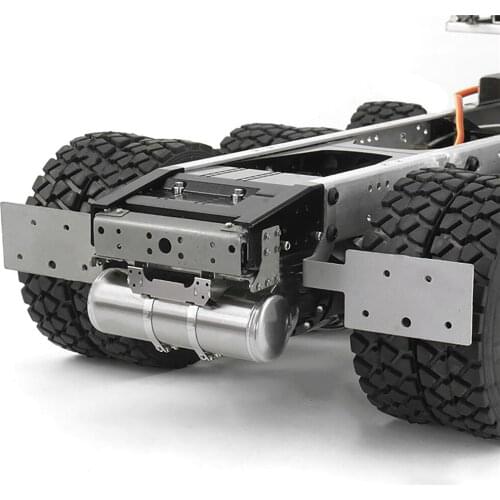 Battery Box Gas Box Tank Tail Beam Lamp Holder Bracket Set for 1/14 Tamiya Volvo FH16 FH12 RC Truck Tractor Accessories