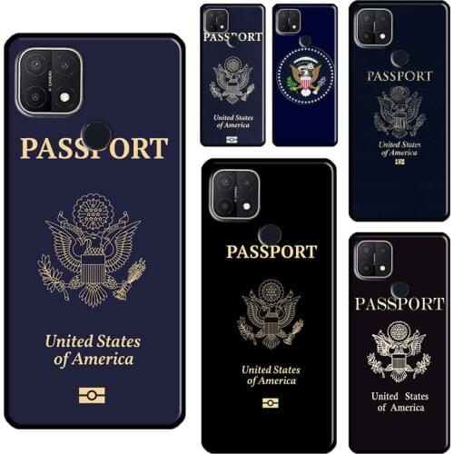 American Passport Case For OPPO A53 2020 A31 A9 A5 A52 A72 Reno 4 Pro 2 Z A3S A5S A83 A91 A15 Phone Cover