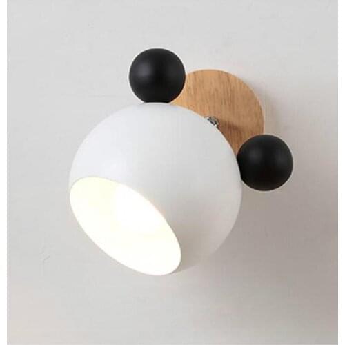 Childrens Wall Lights Nordic Colour lampshade wall lamp Simple Bedroom Bedside Lights Macaron Living Room Lighting Wholesale