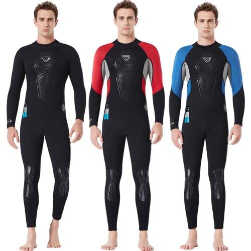 Men One Piece 3mm Neoprene Diving Wetsuit Scuba Snorkeling Long Sleeve Thickened Warm Swimming Surfing Spearfishing Wet Suits