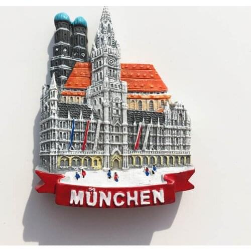 Munich Landmark Notre Dame Cathedral Tourist Souvenir Magnetic Refrigerator Sticker DIY Modern Home Decoration