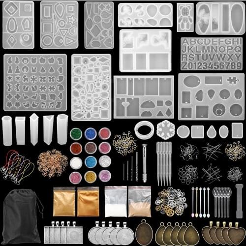 Silicone Epoxy Resin Casting Molds UV Tools Mixed Style Sets For DIY Pendant Jewelry Making Findings Accessories Supplies
