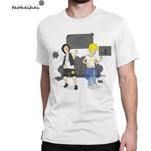 Beavis and Butthead x Bill and Ted Mashup T Shirt Wyld Stallyns Cool Shirt 100% Cotton Womens and Mens Sizes