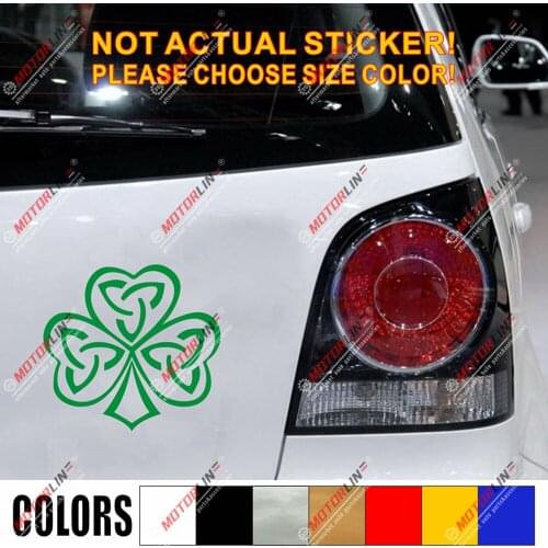 Irish Ireland Shamrock Knot Decal Sticker Car Vinyl pick size color