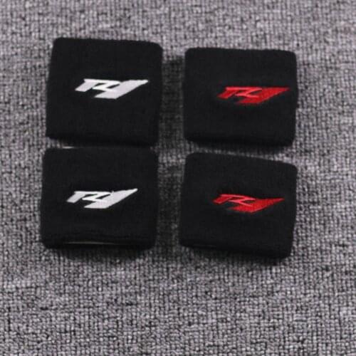 RED / WHITE Motorcycle 3D R1 Front Brake Fluid Oil Reservoir Cover Protector For Yamaha YZF R1 1000 YZF-R1 YZFR1 Reservoir Sock