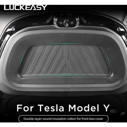 LUCKEASY front trunk lid sound insulation cotton For Tesla Model Y 2021 interior accessories hood Trunk Sound Insulation Pad