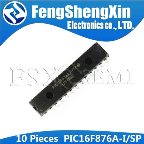 10pcs/lot PIC16F876A-I/SP PIC16F876A DIP-28 Microcontrollers