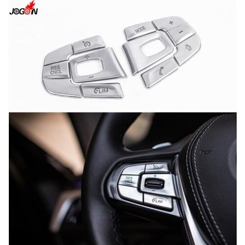 12pcs ABS Steering Wheel Button Cover Sticker Trim for BMW 5 Series G30 2017 Decoration