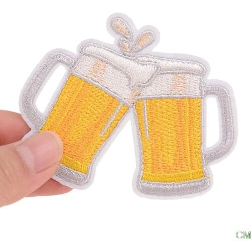 Clothing girls diyit biker patches for clothes stickers fabric embroidery beer badge iron on patch deal with