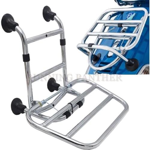 Motorcycle Front Luggage Rack Chrome/BLACK For Piaggio Vespa S150 LX150 LXV150 2014-2018