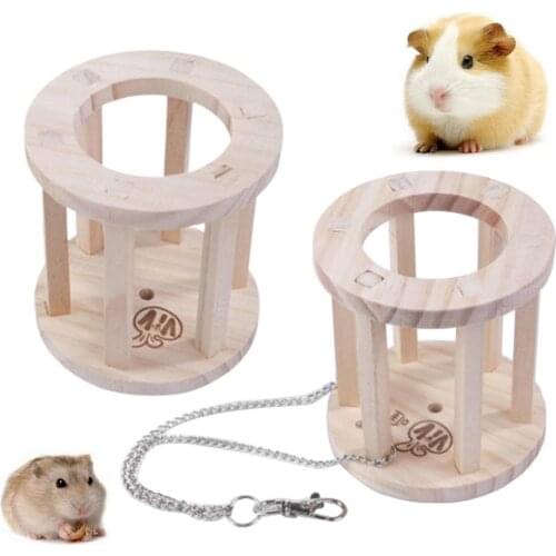 Pet Rabbit Wooden Hay Manger Cage Hanging Grass Feeder Food Storage Rack Holder Hamster Cage Decoration Accessories