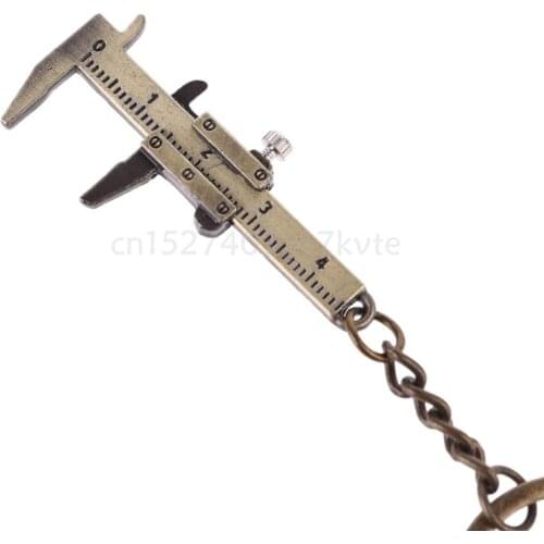 Portable Mini Vernier Caliper Key Ring Alloy Calipers Gauge Slide Ruler Keychain
