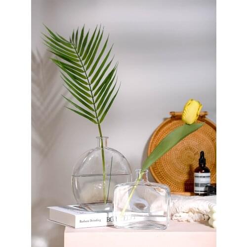 Nordic Transparent Glass Vase Terrarium Mini Container Flower Bottle Hydroponic Cute Room Home Decoration Accessories