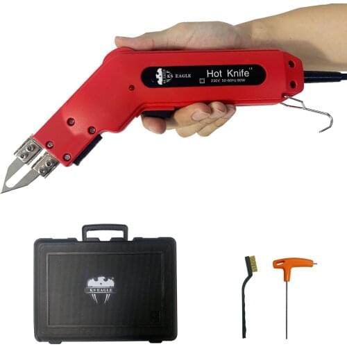 KS EAGLE Fabric Cutter Rope Cutter Electric Hot Knife Foam Styrofoam Cutting Foam Cutter Tool Kit- with Blades & Accessories