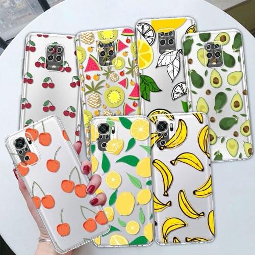 Luxury Flamingo Fruits Clear Phone Case for Redmi Note 9S 9 8 10 5G K30 Pro 7 9C 8T 9A 7A 8A 6A K40 9T Mobile Phones Cover Coque
