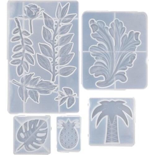 Leaf rose flower pineapple Silicone Mold for jewelry making Resin jewelry tool UV epoxy resin molds