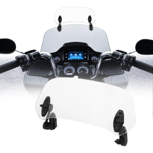 Universal Motorcycle Windshield Clamp-On Windscreen Spoiler Extension Air Deflector For BMW R 1200 GS F800 GS Triumph Suzuki