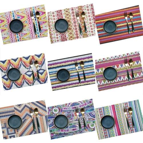 Bohemian Printing Water Oil Resistant Non-slip Kitchen Placemat Coaster Insulation Pad Dish Cup Table Mat Home Hotel Decor 51114