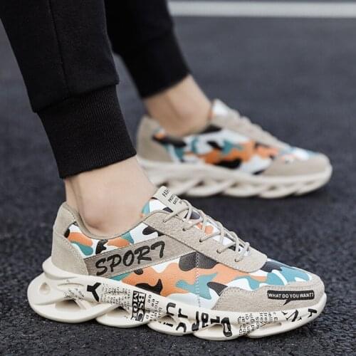 Runway New Style Korean-style Trend Athletic Shoes Men Fly Woven Running Cushion Sneakers Lightweight Breathable Jogging Shoes