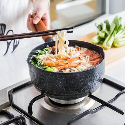 1.5L-2.5L Japanese Snow Pan Aluminium Pot Household Gas Stove Cooking Noodle Soup Instant Heating Milk Pot Non-stick Flower Pot