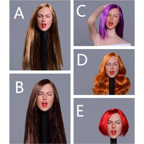 1/6 Female Soldier Head Sculpture European And American Sexy Female Head Sculpture Gc025 Suitable For 12-Inch Action Figure