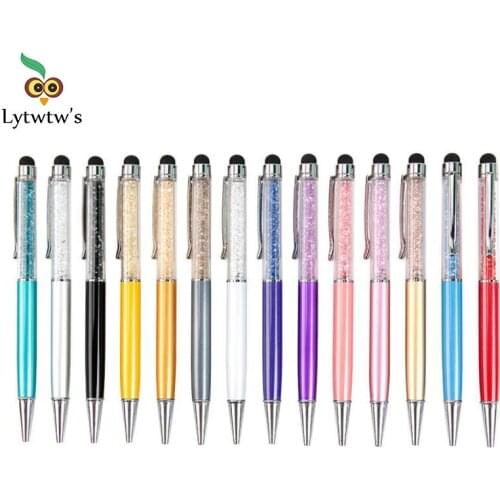 10 Piece Ballpoint Pen School Stationery Freebie Office Gift Chancery Lytwtws Diamond Metal Touch Screen Crystal luxury nurse
