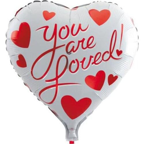 10 Pcs/set Kawaii I Love You Aluminium Foil Balloons Helium Balloons Birthday Party Letter Red Heart Balloons Wedding Decoration