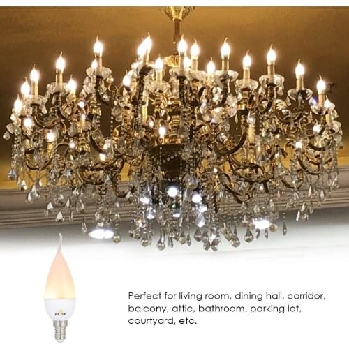 2pcs AC110-130V 7W 11 LED Candle Shape Light Bulb E14 Base Socket Holder IP44 Water Resistance Porent Indoor Bulb for Ceiling