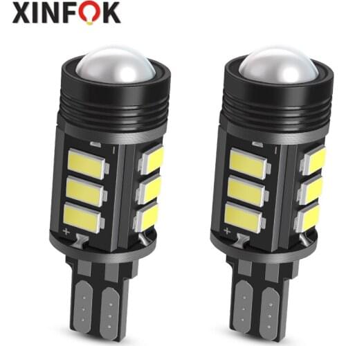 2x Car LED Bulbs Turn Signal Reverse Lights T15 921 W16W DC12 volts 3.6 watts XFT004 6000K White 5630 SMD with COB Lens