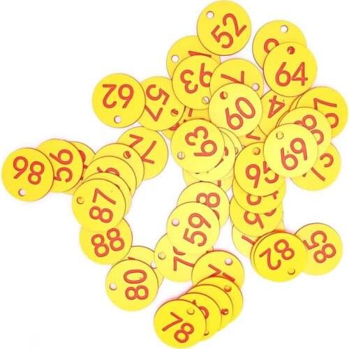 50Pcs Beehive Tag ABS Round Numbered Sign Labels with Hole Livestock Accessory poultry farming supplies