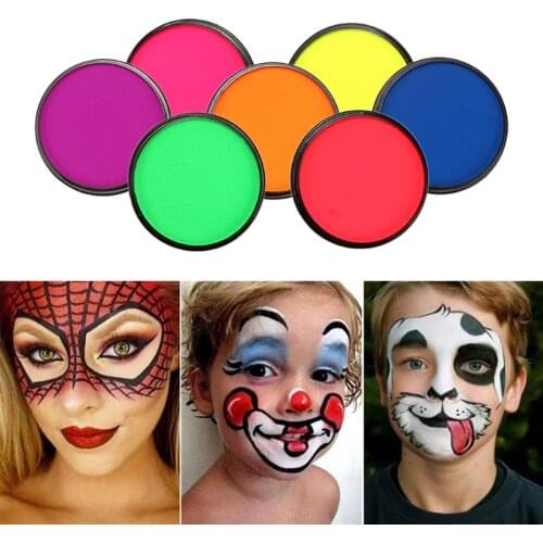7Pieces 30g/pc Water Based Face Body Paint Pigment Makeup in Carnival Party Festival Makeup Tool