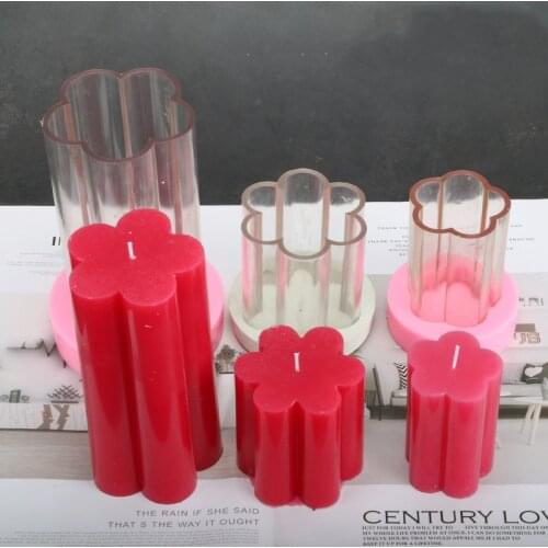 Flower shape Acrylic Candle Mold DIY Handmade Candle Making Soap Mould DIY Craft Decor Tool