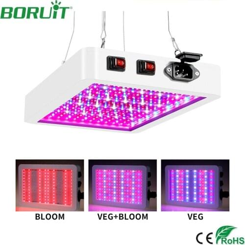 BORUIT LED Grow Light 1000W Waterproof Phyto Lamp 2835 Leds Chip Phyto Growth Lamp AC85-265V Full Spectrum Plant Lighting Indoor