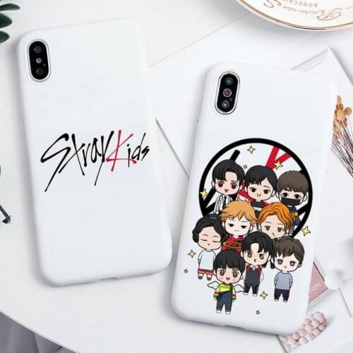 Kpop Stray Kids Phone Case For iphone 12 11 Pro Max Mini XS 8 7 6 6S Plus X SE 2020 XR Candy white Silicone cover