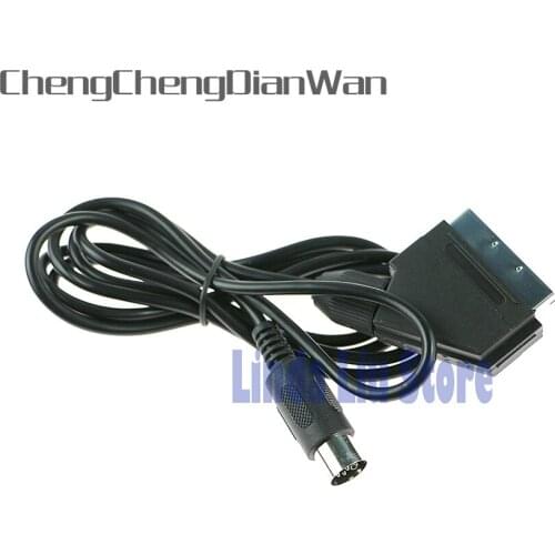 ChengChengDianWan Good quality 6ft NTSC C-PIN RGB 1 MD Scart AV Cable Lead for Sega Genesis 1 Mega Drive MD1 Console 10pcs/lot