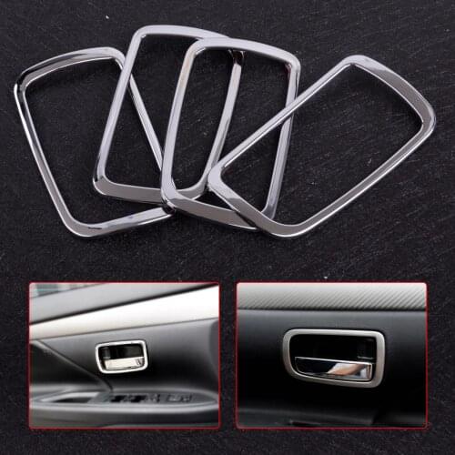 CITALL 4pcs Chrome Inner Door Handle Bowl Cover fit for Mitsubishi ASX Outlander Sport RVR 2011 2012 2013 2014 2015 2016 2017