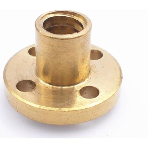 DuoWeiSi 3D Printer Parts Screw Nut for T8 lead screw 1/2/4/8/12/14mm Copper Screw Nut for 8mm Lead Screw