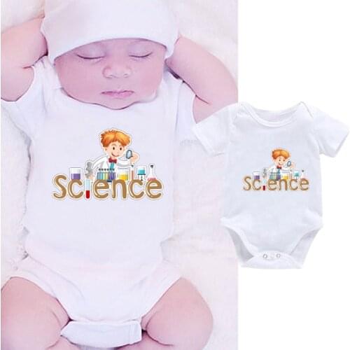 I Love Science Babies Jumpsuit for Children 0-24 Monthes Boys Girls Short Sleeve Baby Romper Autumn Winter Clothes Hot Sale