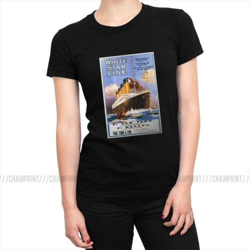 Titanic Vintage Poster T-shirt Women Casual Jack Rose Leonardo Dicaprio 100% Cotton T Shirts Tumblr Tops Tees Female Clothing