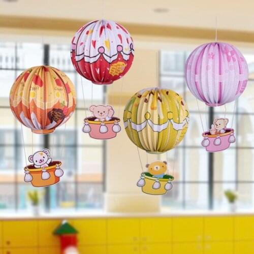 Hot sale Size 40*24 cm Cartoon paper lantern Decorative Flower Paper Lantern Wedding Kid Birthday Decoration baby shower