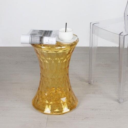 Crystal Transparent Stool For Living Room Can Storage Sundries Shoe Bench Stools Coffee Bar Office Stools Bathroom Round Stool