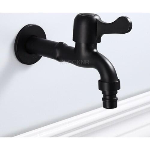 Washing machine tap domestic stainless steel automatic washing machine tap black modern single water used by 4 points